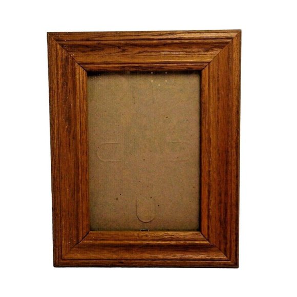 Solid Wooden Picture Photo Frame Natural Woodgrain 5 x 7 - Picture 1 of 4